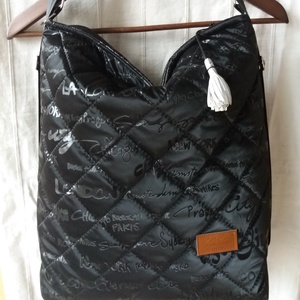 2 in 1 Fekete táska - városfeliratos - táska & tok - variálható táska - Meska.hu 2 in 1 Fekete táska - városfeliratos - táska & tok - variálható táska - Meska.hu