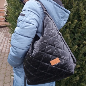 2 in 1 Fekete táska - városfeliratos, Táska & Tok, Variálható táska, Varrás, MESKA