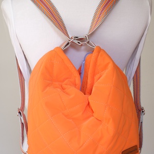 2 in 1 táska - Narancssárga lila színű - táska & tok - variálható táska - Meska.hu