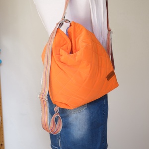 2 in 1 táska - Narancssárga lila színű, Táska & Tok, Variálható táska, Varrás, MESKA