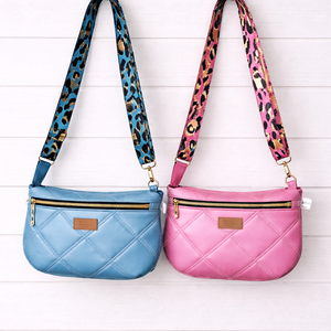 Rózsaszín párduc - kicsi oldaltáska - táska & tok - kézitáska & válltáska - vállon átvethető táska - Meska.hu