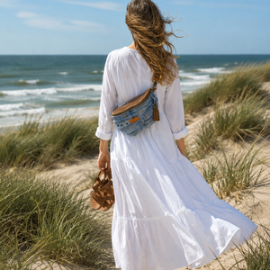 Brown sling - boho bag, nyári táska - táska & tok - övtáska - Meska.hu