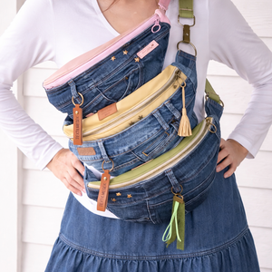 Green sling - boho bag, nyári táska - táska & tok - övtáska - Meska.hu