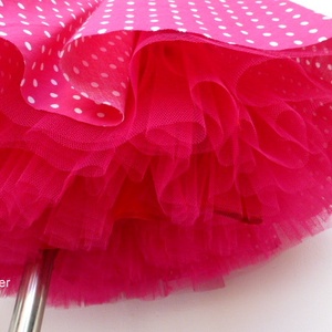 Cherryland Design Pink-Fehér   pöttyös rockabilly szoknya./Alsószoknyával - ruha & divat - női ruha - szoknya - Meska.hu