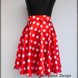 Minnie  Rockabilly Pin Up stílusú pöttyös szoknya . -  - Meska.hu