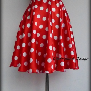 Minnie  Rockabilly Pin Up stílusú pöttyös szoknya . -  - Meska.hu