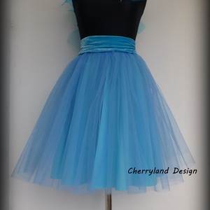 Cherryland Design Kék Tüll Szoknya/Blue Tulle Skirt -  - Meska.hu