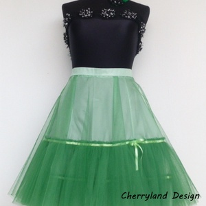 Cherryland Design Törtfehér Cseresznyés szoknya , alsószoknyával. - ruha & divat - női ruha - szoknya - Meska.hu