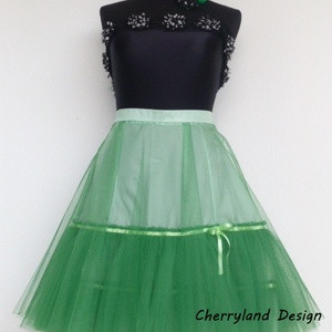 Cherryland Design Fekete Cseresznyés szoknya , alsószoknyával. - ruha & divat - női ruha - szoknya - Meska.hu