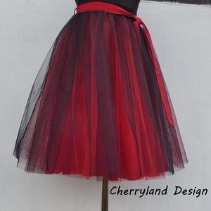 Piros Árnyalat Tüll szoknya /Red Shades Tulle skirt - Meska.hu