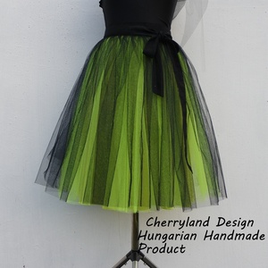 Cherryland Design Neon Zöld Árnyalat  Tüll Szoknya/ Neon Green Shades Tulle Skirt - ruha & divat - női ruha - szoknya - Meska.hu