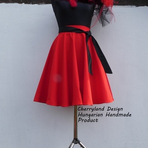 Cherryland Design Piros  Rockabilly stílusú szoknya , Ruha & Divat, Női ruha, Szoknya, Varrás, Meska