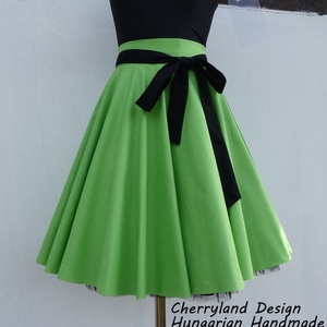 Cherryland Design Zöld  Rockabilly stílusú szoknya /Alsószoknya - ruha & divat - női ruha - szoknya - Meska.hu