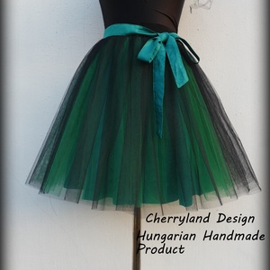 Cherryland Design  Zöld Árnyalat Tüll Szoknya/Green Shades Tulle Skirt. - ruha & divat - női ruha - szoknya - Meska.hu