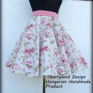    Cherryland Design Vintage virágmintás rockabilly szoknya. (Alsószoknya nélkül) - ruha & divat - női ruha - szoknya - Meska.hu