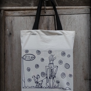 Textilszatyor Freak Box Johnny ( Limitált szériás rajzával) -Ziggy in the city . - táska & tok - bevásárlás & shopper táska - shopper, textiltáska, szatyor - Meska.hu