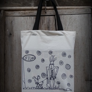 Textilszatyor Freak Box Johnny ( Limitált szériás rajzával) -Ziggy in the city . - táska & tok - bevásárlás & shopper táska - shopper, textiltáska, szatyor - Meska.hu