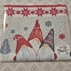 Karácsonyi mintás konyharuha, Otthon & Életmód, Konyhafelszerelés, tálalás, Konyhai textil, Konyharuha & Törlőkendő, Varrás, MESKA