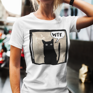 WTF Cat póló / Rontó Lili design - ruha & divat - női ruha - póló, felső - Meska.hu