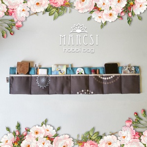 Barna mintás táskarendező, táskabelső rendszerező rendelhető, Táska & Tok, Kézitáska & válltáska, Belső rendező, Varrás, MESKA