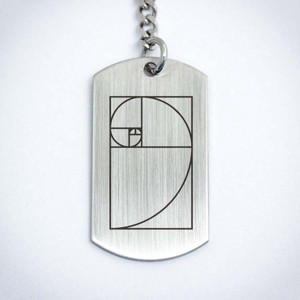 Fibonacci acél medálos kulcstartó - táska & tok - kulcstartó & táskadísz - kulcstartó - Meska.hu