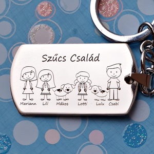 CSALÁDI KULCSTARTÓ  - táska & tok - kulcstartó & táskadísz - kulcstartó - Meska.hu