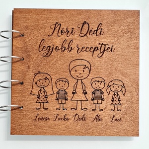 RECEPTES ALBUM nagymamának, Otthon & Lakás, Konyhafelszerelés, tálalás, Sütés, főzés, Receptfüzet, Famegmunkálás, Gravírozás, pirográfia, Meska