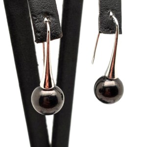 Fülbevaló golyó gagát kis kürt lógós 9-9,5mm, Ékszer, Fülbevaló, Lógó fülbevaló, , MESKA