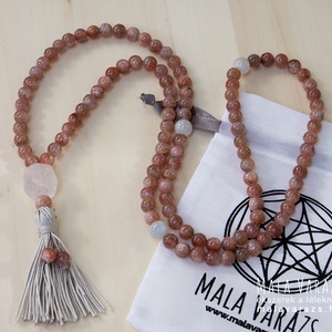Napkő Mala - Mala Varázs - Egyedi Mala Tervezés - Különleges Mala készítés - Mala fűzés - Ásvány Nyaklánc, Imafüzér - ékszer - nyaklánc - Meska.hu