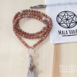 Napkő Mala - Mala Varázs - Egyedi Mala Tervezés - Különleges Mala készítés - Mala fűzés - Ásvány Nyaklánc, Imafüzér - ékszer - nyaklánc - Meska.hu