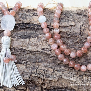 Napkő Mala - Mala Varázs - Egyedi Mala Tervezés - Különleges Mala készítés - Mala fűzés - Ásvány Nyaklánc, Imafüzér - ékszer - nyaklánc - Meska.hu