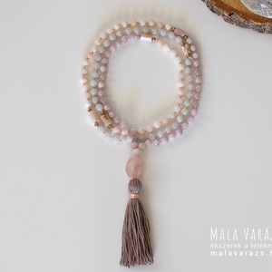Pink Opál, Burmai Jade, Kunzit Mala, Imafüzér - Mala Varázs, Imafüzér készítés, Egyedi Mala és Imafüzér ékszerek - otthon & életmód - dekoráció - spiritualitás - mala - Meska.hu