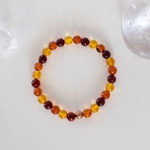 Borostyán karkötő, Balti Borostyán ásvány karkötő, Borostyán ásvány karkötő, Kézműves ásvány karkötő, ásvány karkötő - ékszer - karkötő - gyöngyös karkötő - Meska.hu
