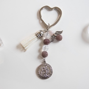Szent Kristóf Védelmi Amulett - Szent Kristóf Az utazók védőszentje - Szent Kristóf ásvány kulcstartó - EGYEDILEG IS - Meska.hu
