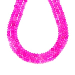Achát faz szin vil pink korong 4x3mm, Kellékek & szerszámok, Ásvány alapanyag, Ásványfüzér, , MESKA