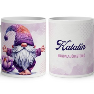 Névvel kérhető - Jóga manó gyakorlat mintás bögre, Otthon & Életmód, Konyhafelszerelés, tálalás, Tálalás, Bögre & Csésze, , MESKA