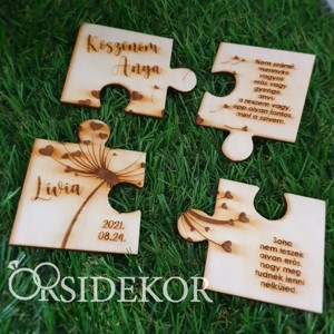 Szülőköszöntő puzzle dísztáskában Anya - esküvő - emlék & ajándék - szülőköszöntő ajándék - Meska.hu