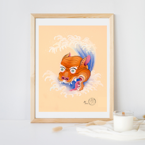 Tigris fej művészi nyomat - művészet - grafika & illusztráció - művészi nyomat - Meska.hu