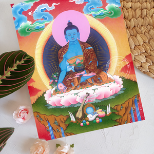 Gyógyító Buddha giclée nyomat, Művészet, Grafika & Illusztráció, Művészi nyomat, Festészet, Fotó, grafika, rajz, illusztráció, MESKA