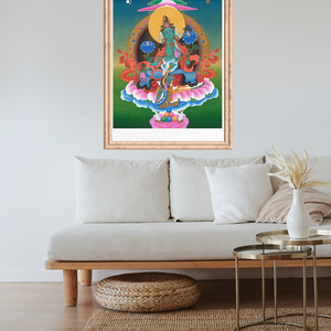 Zöld Tárá giclée nyomat  - művészet - grafika & illusztráció - művészi nyomat - Meska.hu