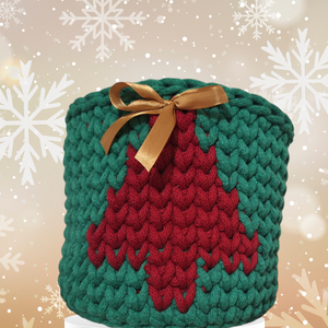 Kis fenyő karácsonyi kosár - karácsony - karácsonyi lakásdekoráció - karácsonyfa, grincsfa - Meska.hu