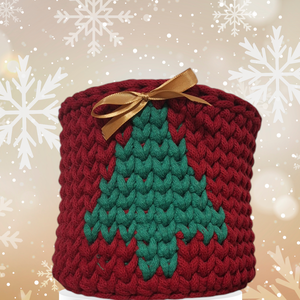 Fenyőfás karácsonyi kosár - karácsony - karácsonyi lakásdekoráció - karácsonyi lakásdíszek - Meska.hu