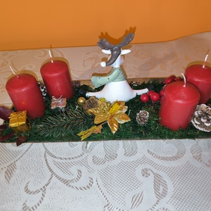 Karácsonyi, adventi asztali dísz (HMD003) - karácsony - adventi díszek - adventi asztaldísz - Meska.hu