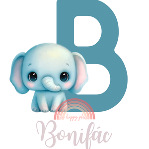 Babaszoba kép / Újszülött emlék / Kezdőbetűs falikép / Fali dekoráció, falikép / digitális, nyomat / 12.  - otthon & életmód - babaszoba, gyerekszoba - babaszoba kép - Meska.hu