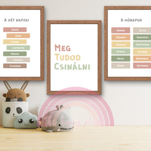 Edukációs Montessori kép / Fali dekoráció, falikép, táblakép / digitális, nyomat / A4, A3 / 1., Otthon & Életmód, Babaszoba, gyerekszoba, Babaszoba kép, Fotó, grafika, rajz, illusztráció, MESKA