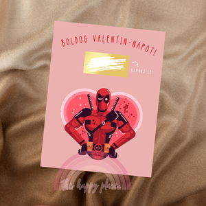 Marvel Kaparós 10. / Deadpool kártya / Ajándék, születésnap, névnap, ünnep, céges / Kaparós sorsjegy - otthon & lakás - papír írószer - képeslap & levélpapír - Meska.hu