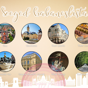 Szeged bakancslista / Kaparós kártya / Utazd körbe Magyarországot! - otthon & életmód - papír, írószer - ajándékozás kellékei - ajándék sorsjegy - Meska.hu