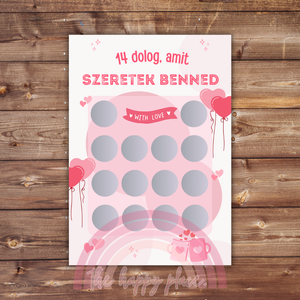 14 dolog, amit szeretek benned / kaparós kártya / Valentin-nap 2. - Meska.hu