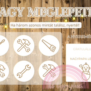 NAGYPAPA LESZEL! kaparós kártya :) / Baba bejelentő / Nagy meglepetés kaparós sorsjegy 1. - otthon & életmód - papír, írószer - ajándékozás kellékei - ajándék sorsjegy - Meska.hu