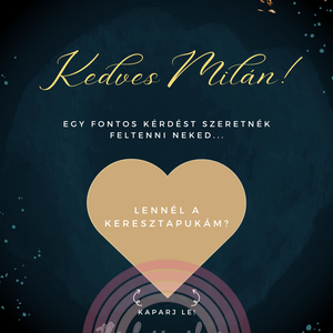 Keresztszülő felkérő kaparós kártya / Lennél a keresztapukám? kaparós kártya :) / Kaparós sorsjegy 3. - otthon & életmód - papír, írószer - ajándékozás kellékei - ajándék sorsjegy - Meska.hu